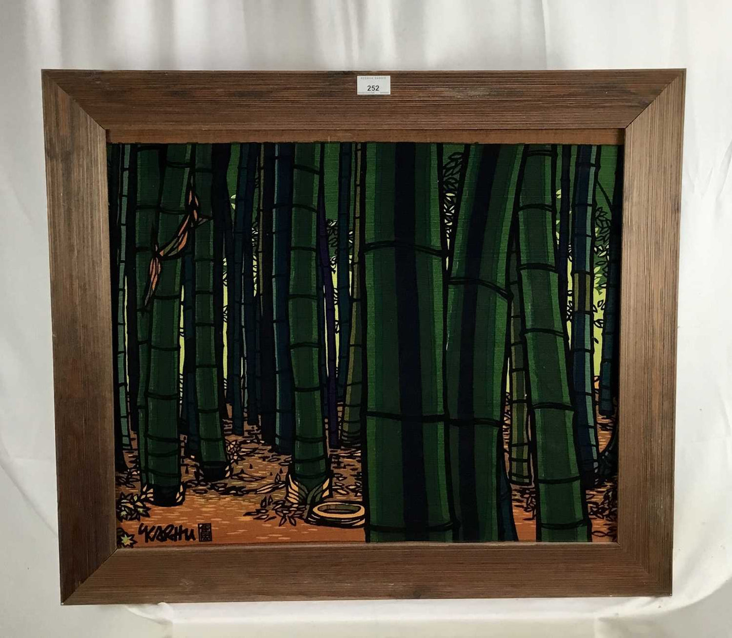 Clifton Karhu - Pond - Framed Woodblock on fabric