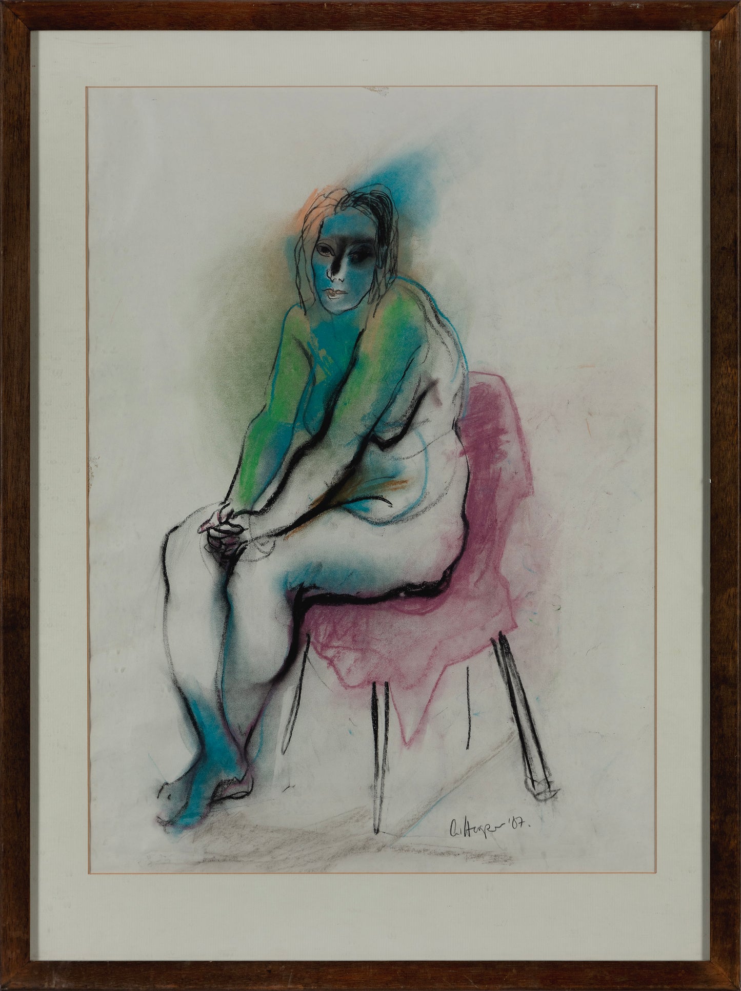 Alison Harper - Seated female nude