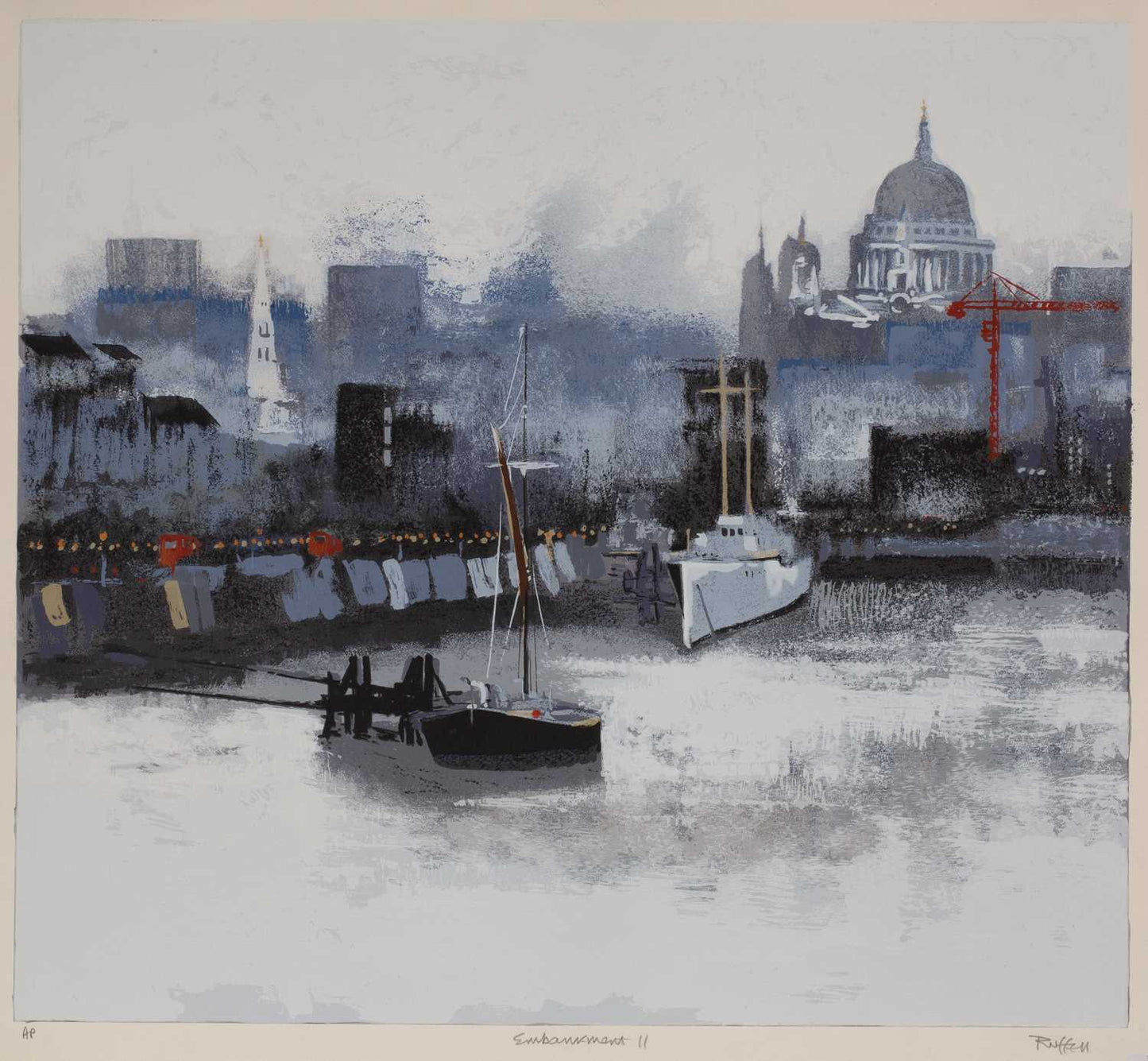 Colin Ruffell - Embankment II - Signed artist proof