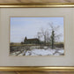 Paul Evans - Oast house in winter landscape