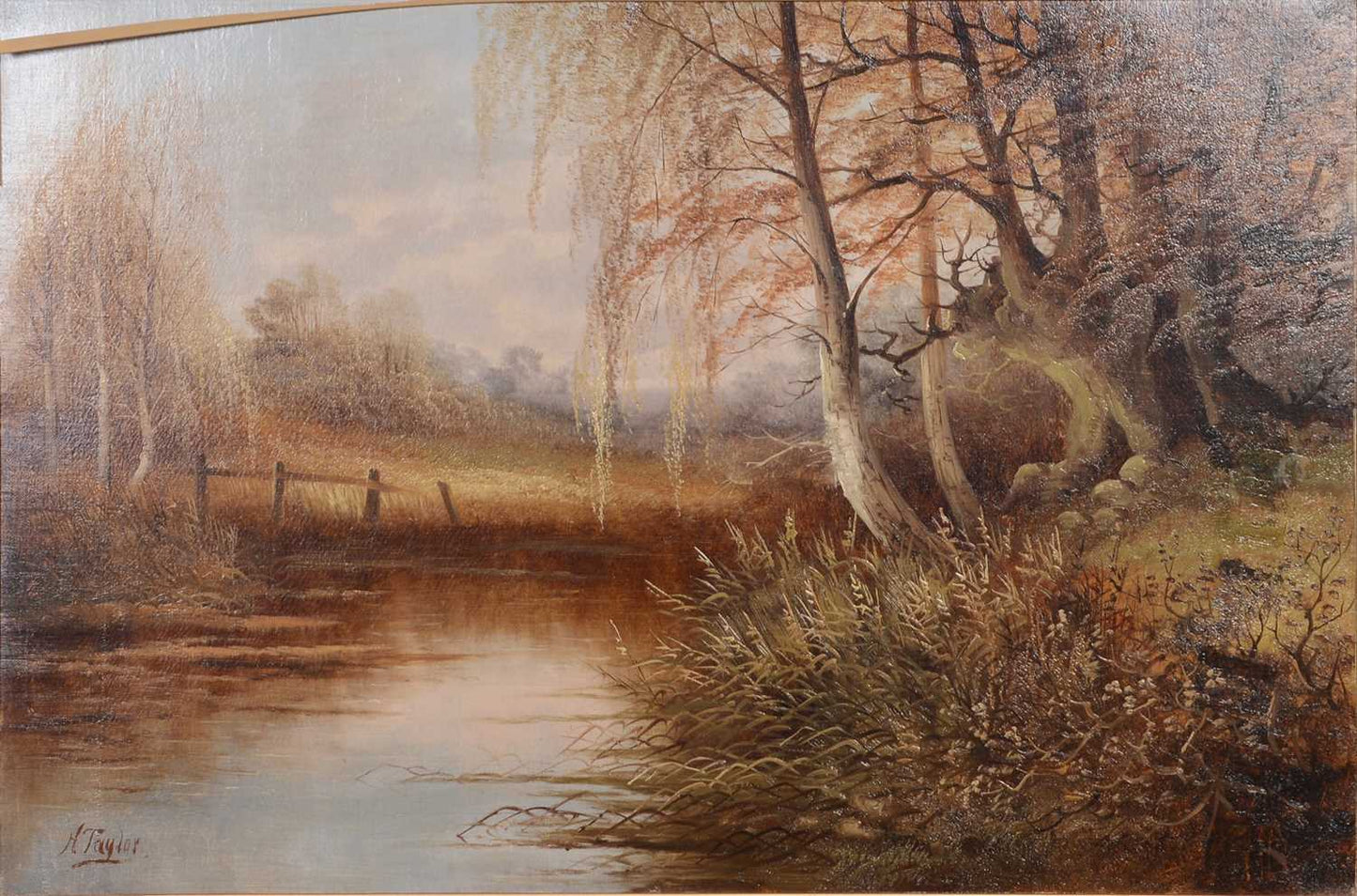 H Taylor - Woodland scene - Oil on canvas