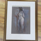 John Pearce - Standing Nude Female - Pastel original signed by the artist