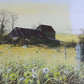 Paul Evans - Hay barn and meadow in autumn landscape