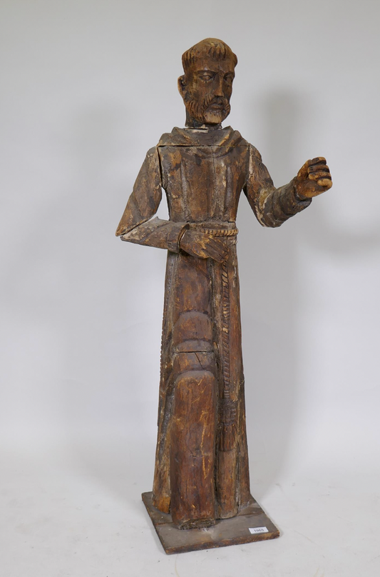 Antique carved saint