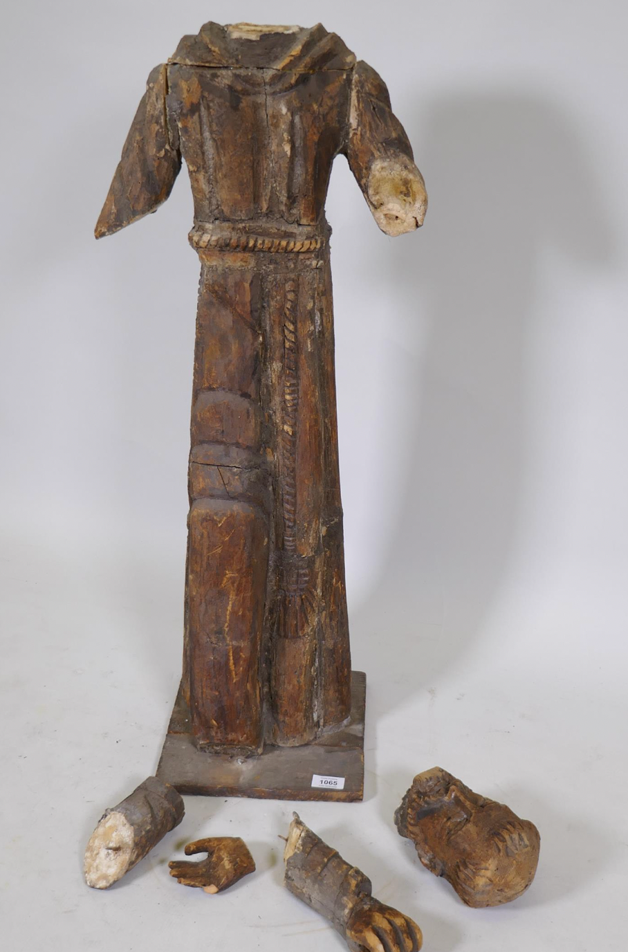 Antique carved saint