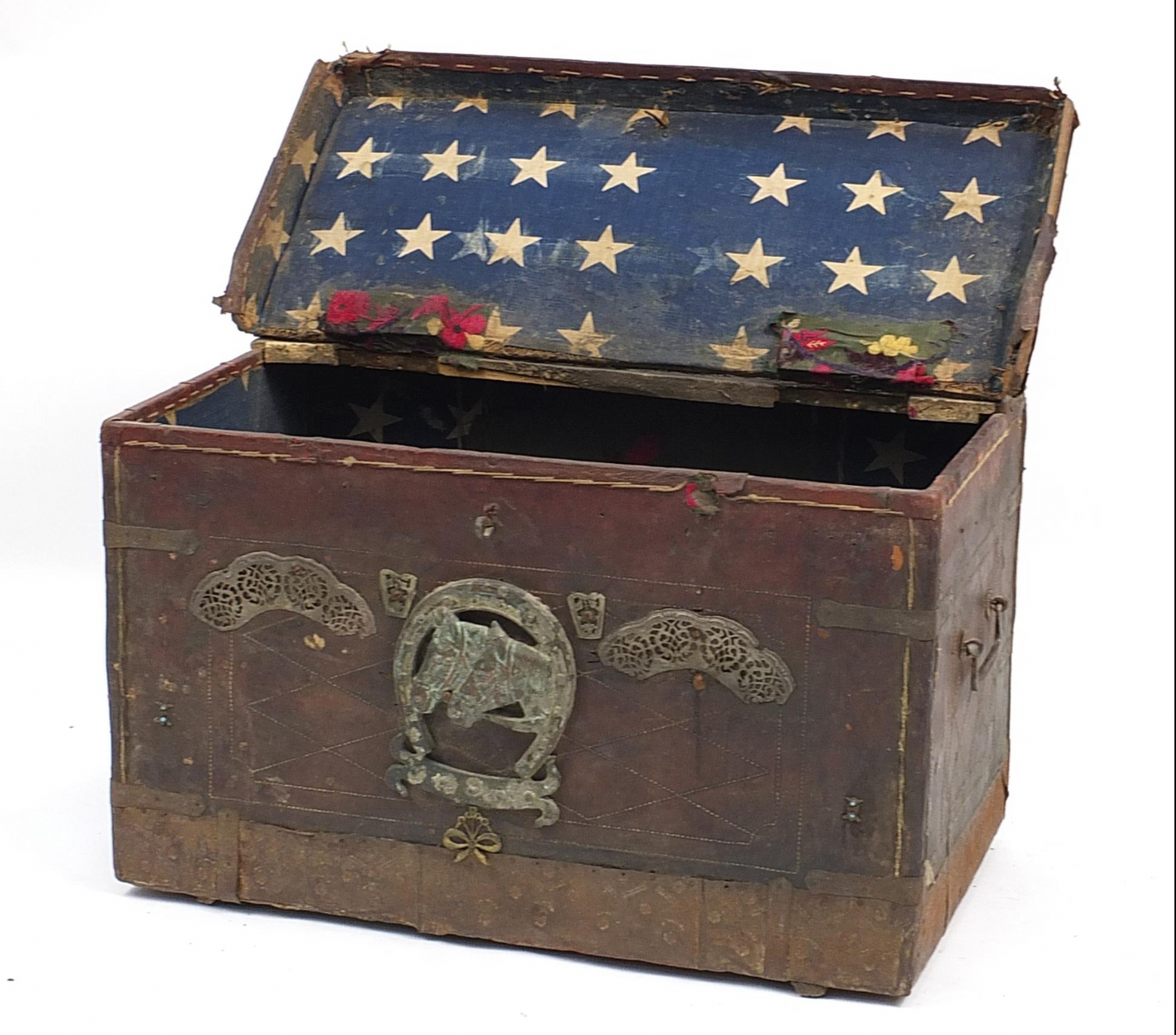 Military Leather Trunk