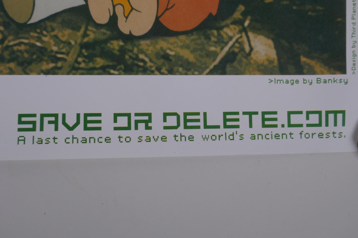 Banksy, Save or Delete (Greenpeace poster), 2002